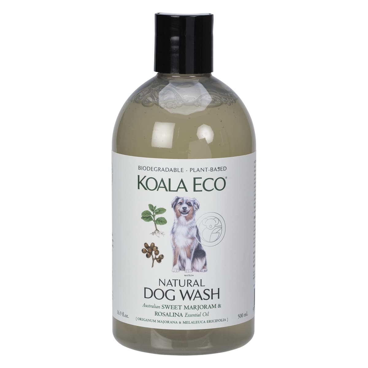 Koala Eco Natural Dog Wash Sweet Marjoram & Rosalina Essential Oil 500ml