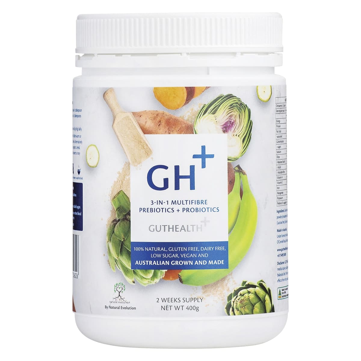 Natural Evolution GH+ 3-In-1 Multifibre Prebiotics + Probiotics 400g