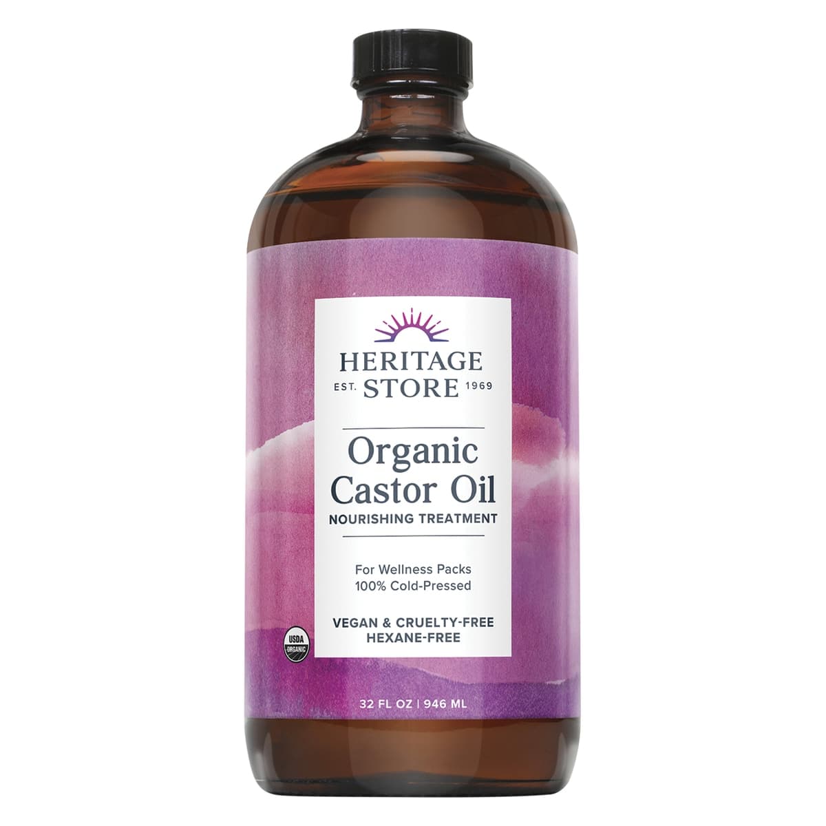 Heritage Store Organic Castor Oil 946ml