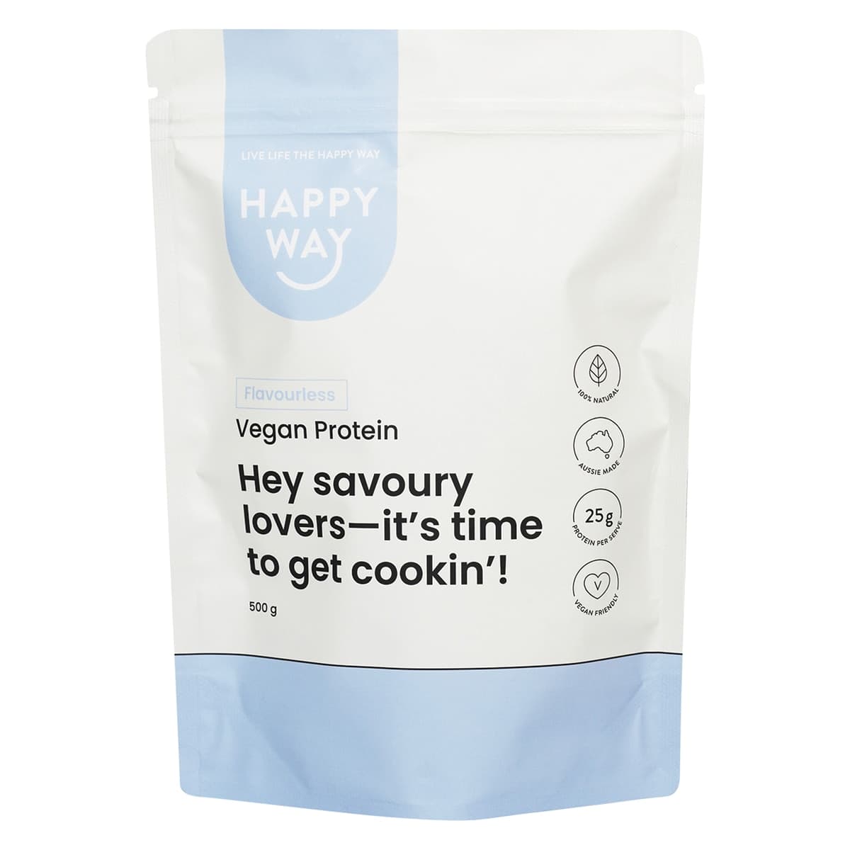 Happy Way Vegan Protein Powder Flavourless 500g