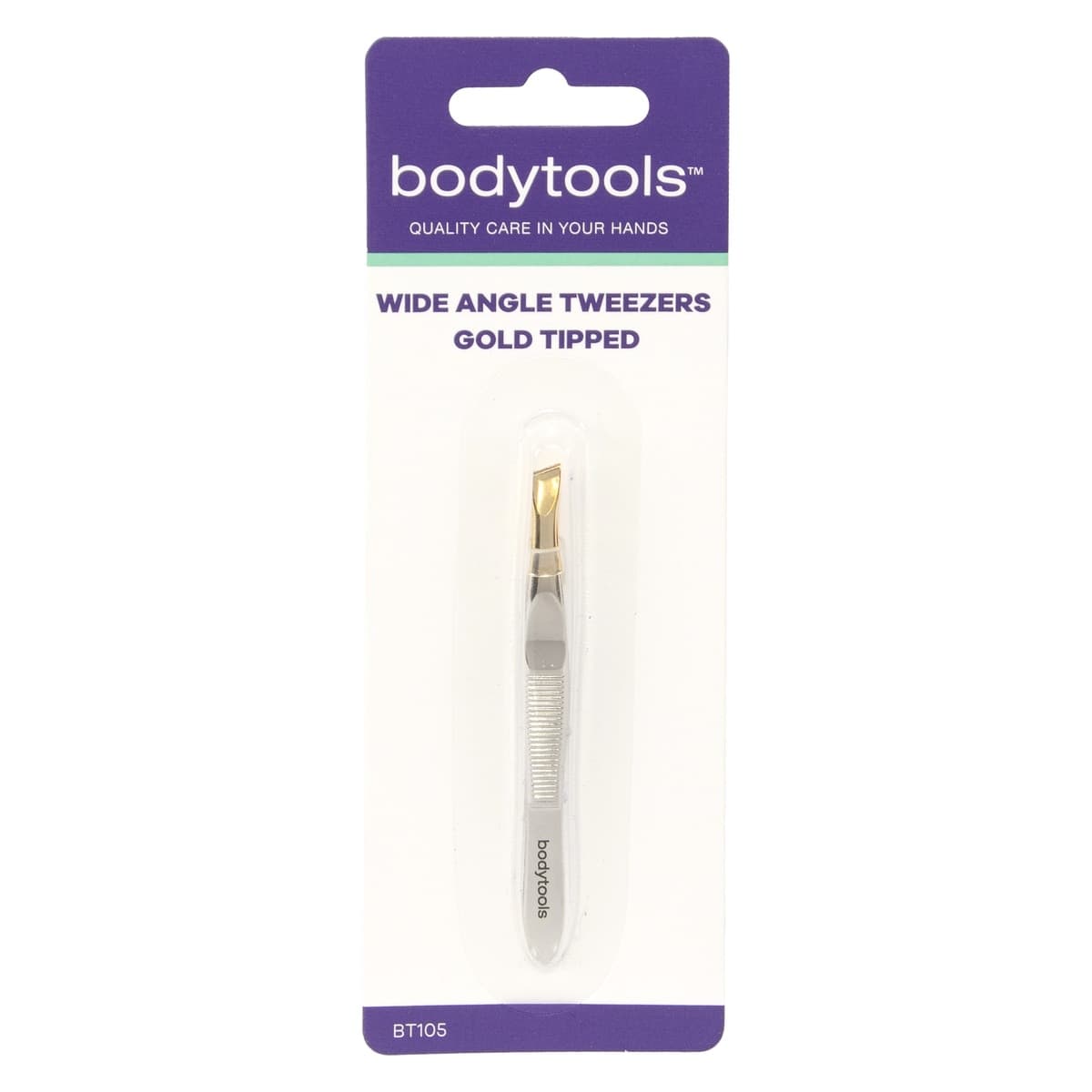 Bodytools Wide Angle Tweezers Gold Tipped 1 Pack