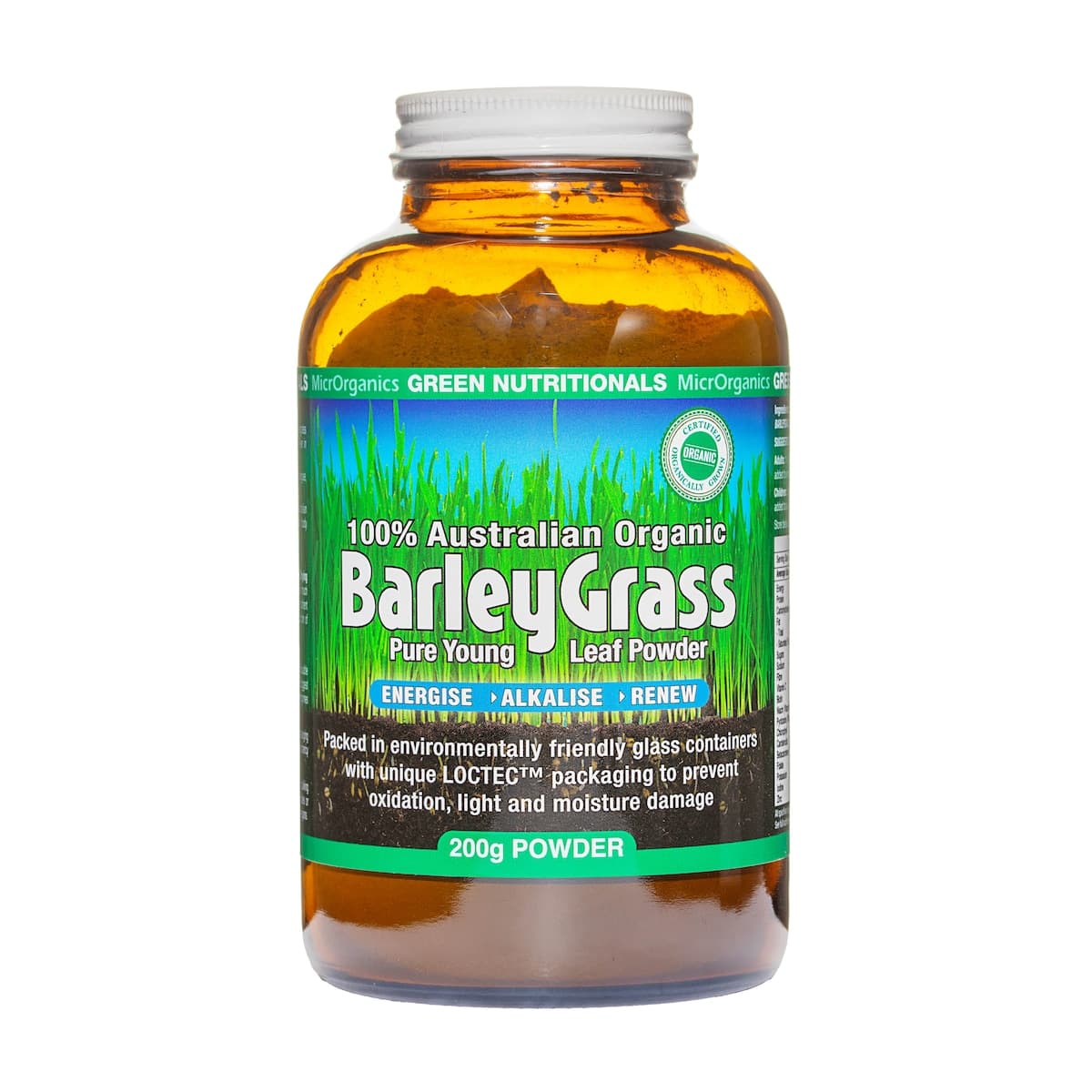 Green Nutritionals 100% Organic Australian Barley Grass 200g