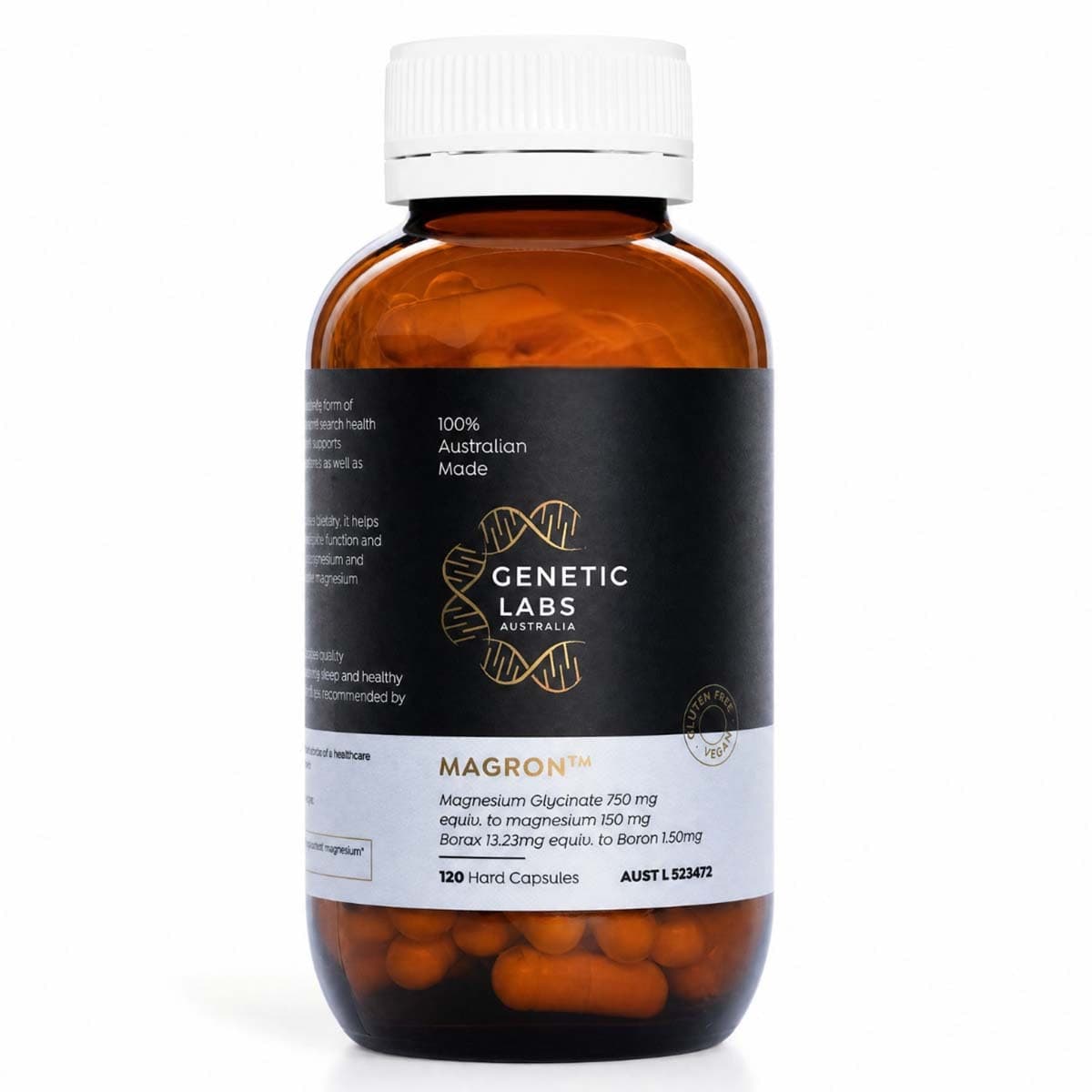 Genetic Labs Australia Magnesium Glycinate with Boron 120 Capsules