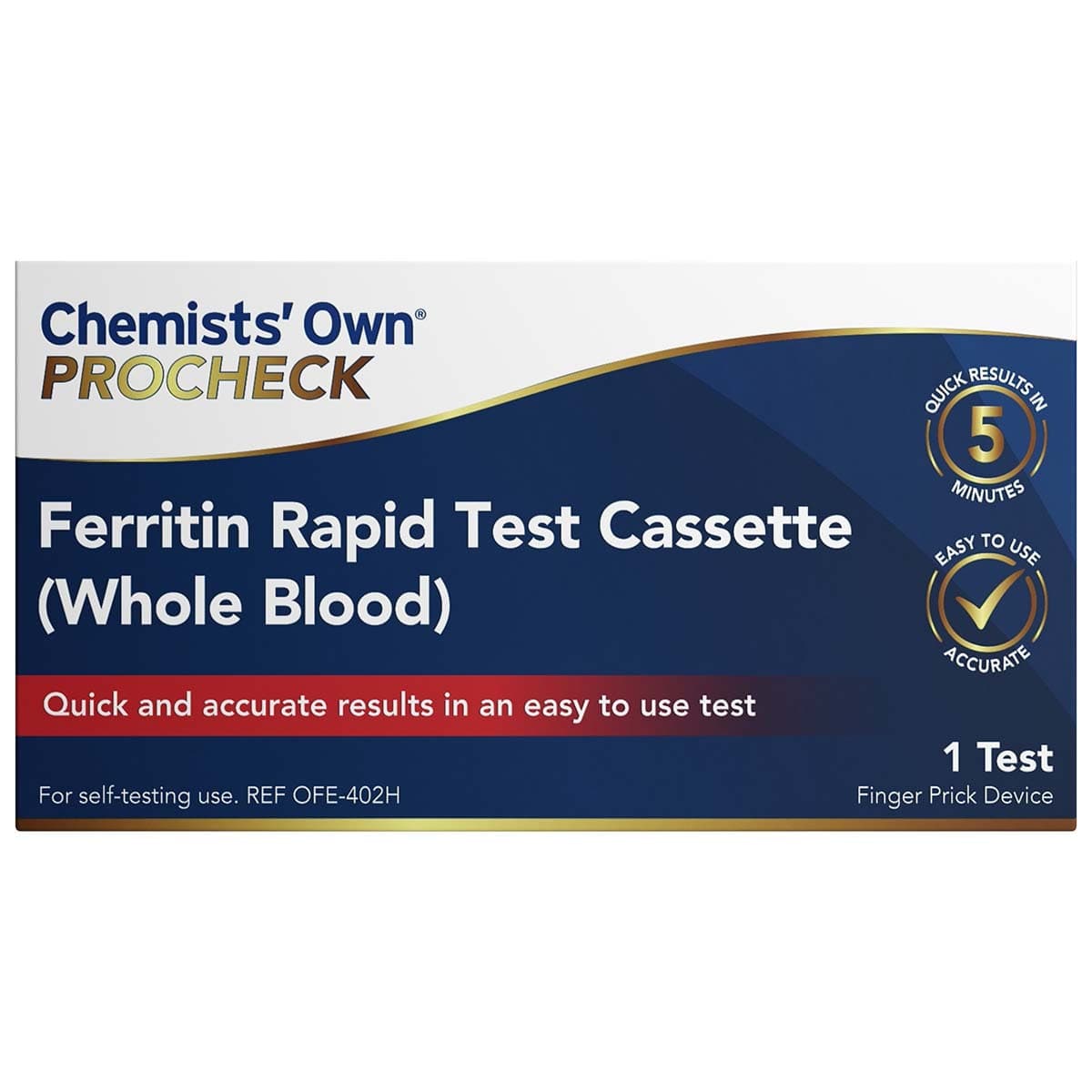 Chemists Own Ferritin Rapid Test 1 Pack