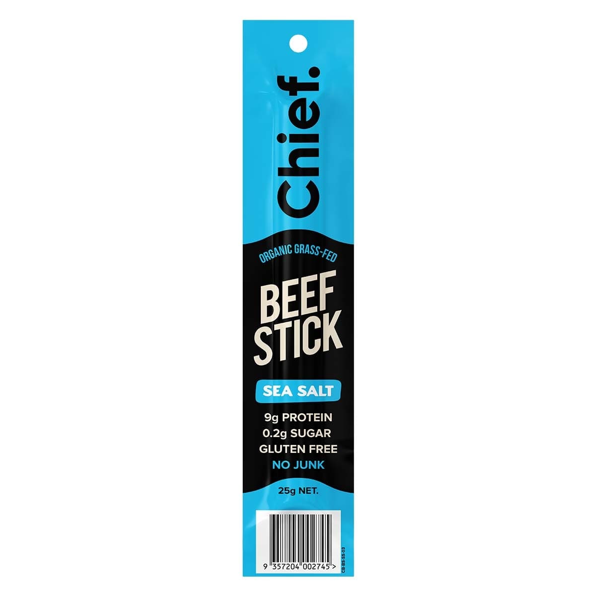 Chief Nutrition Organic Beef Sticks Sea Salt 25g
