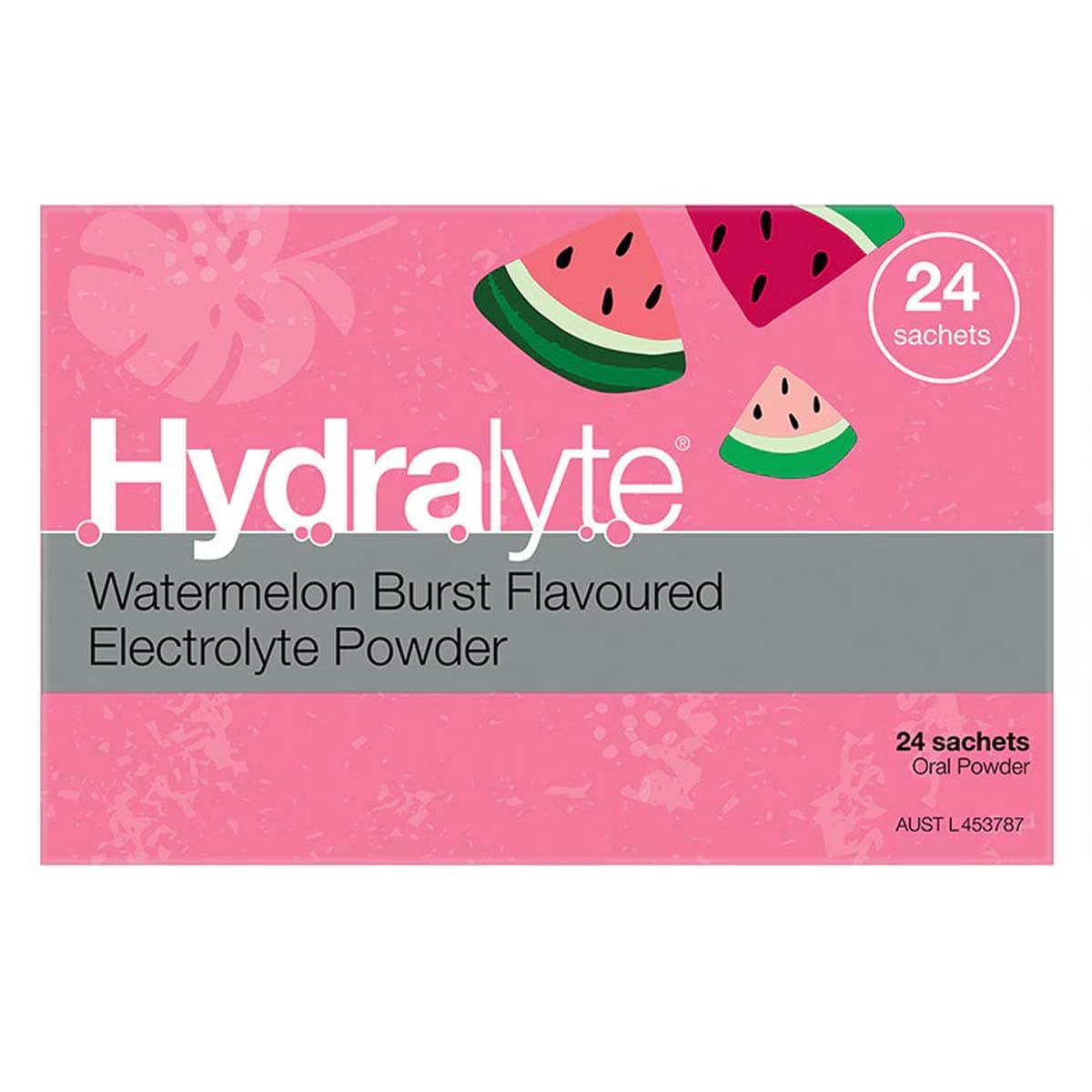Hydralyte Electrolyte Powder Watermelon Burst 24 x 4.9g Sachets