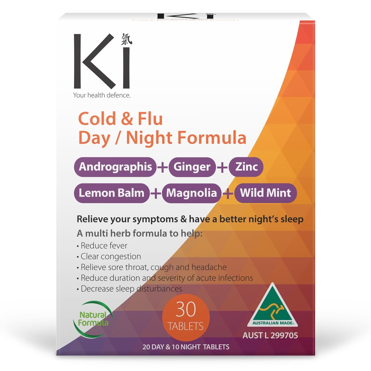 Ki Cold & Flu Day/Night Formula 30 Tablets