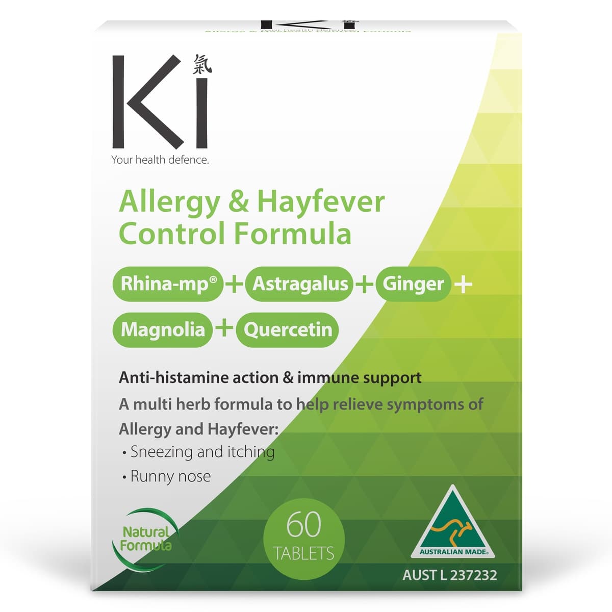 Ki Allergy & Hayfever Control Formula 60 Tablets