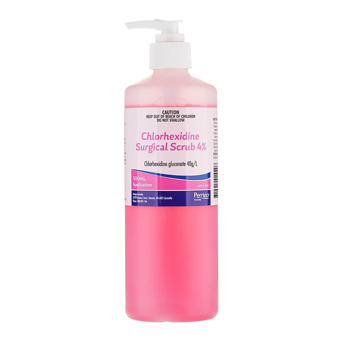Perrigo 4% Chlorhexidine Surgical Scrub 500ml