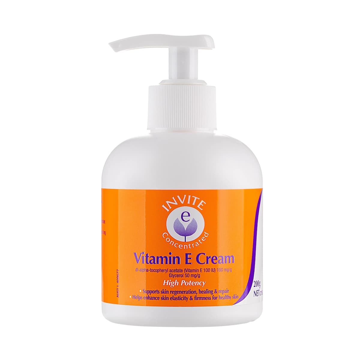 Invite E Vitamin E Cream Pump 200g