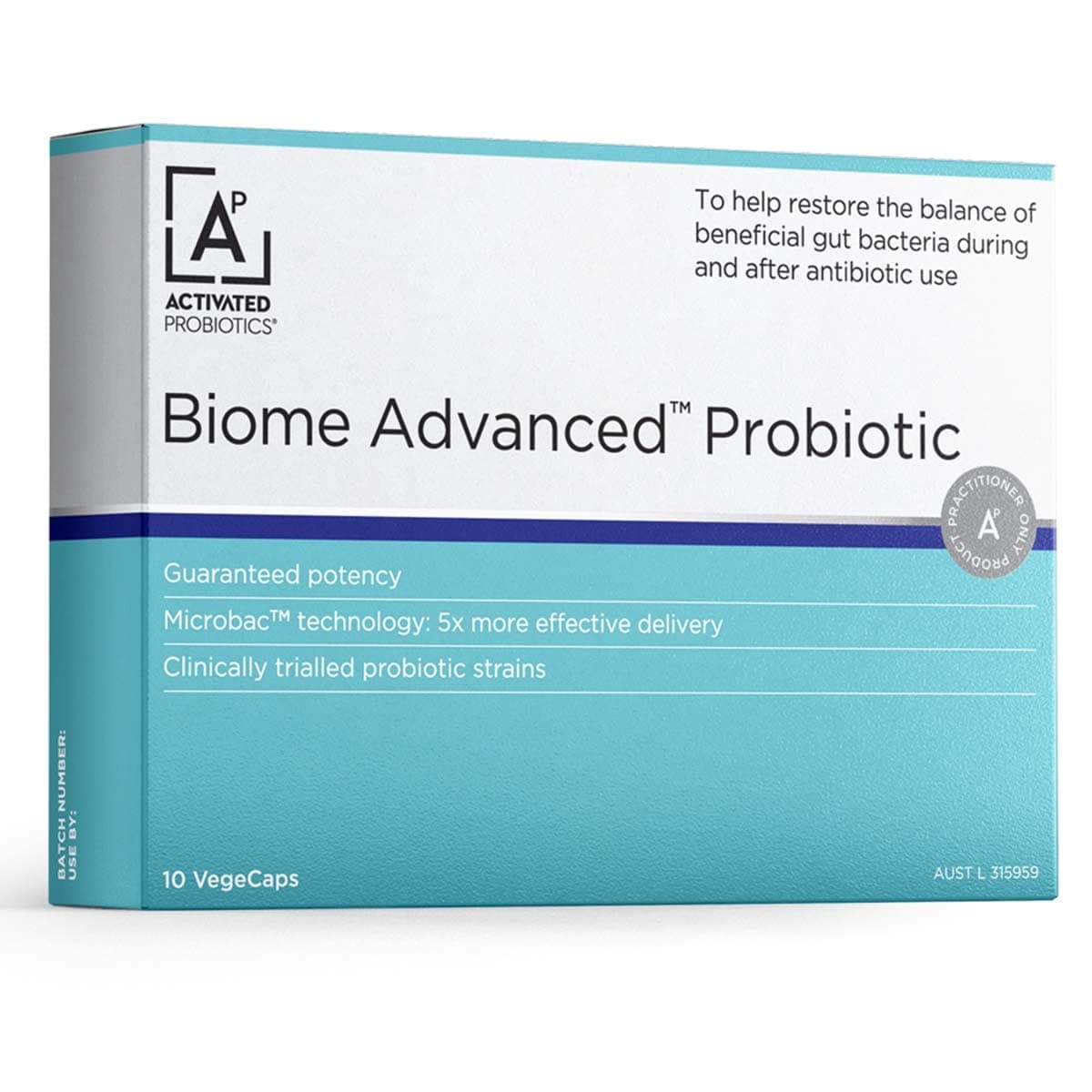 Activated Probiotics Biome Advanced Probiotic 30 Capsules