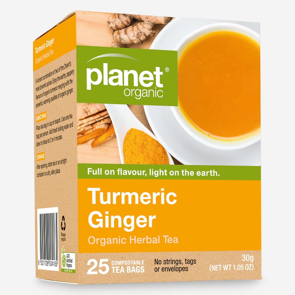 Planet Organic Turmeric Ginger 25 Tea Bags