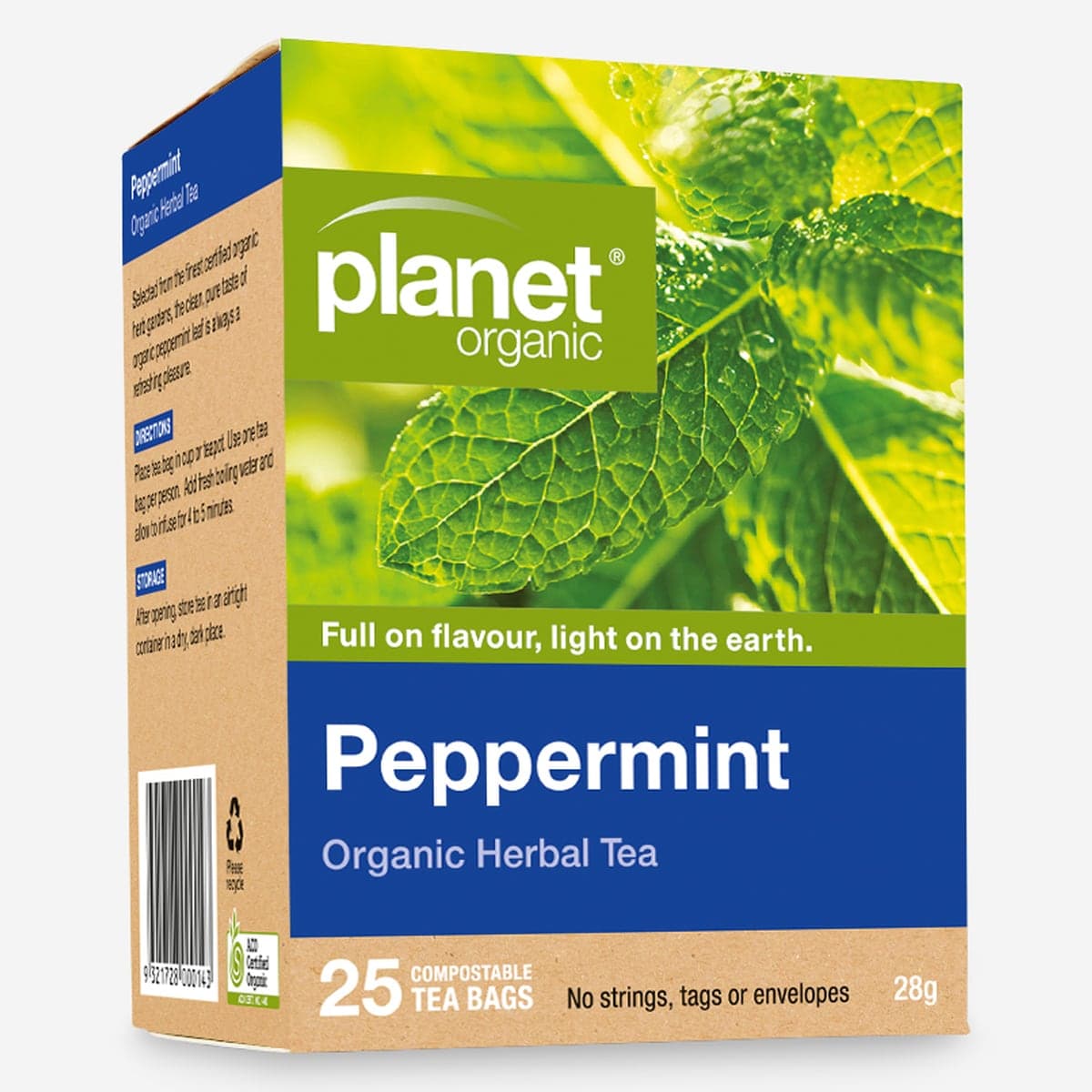 Planet Organic Peppermint Tea 25 Tea Bags