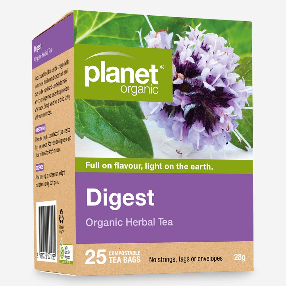 Planet Organic Digest Tea 25 Tea Bags
