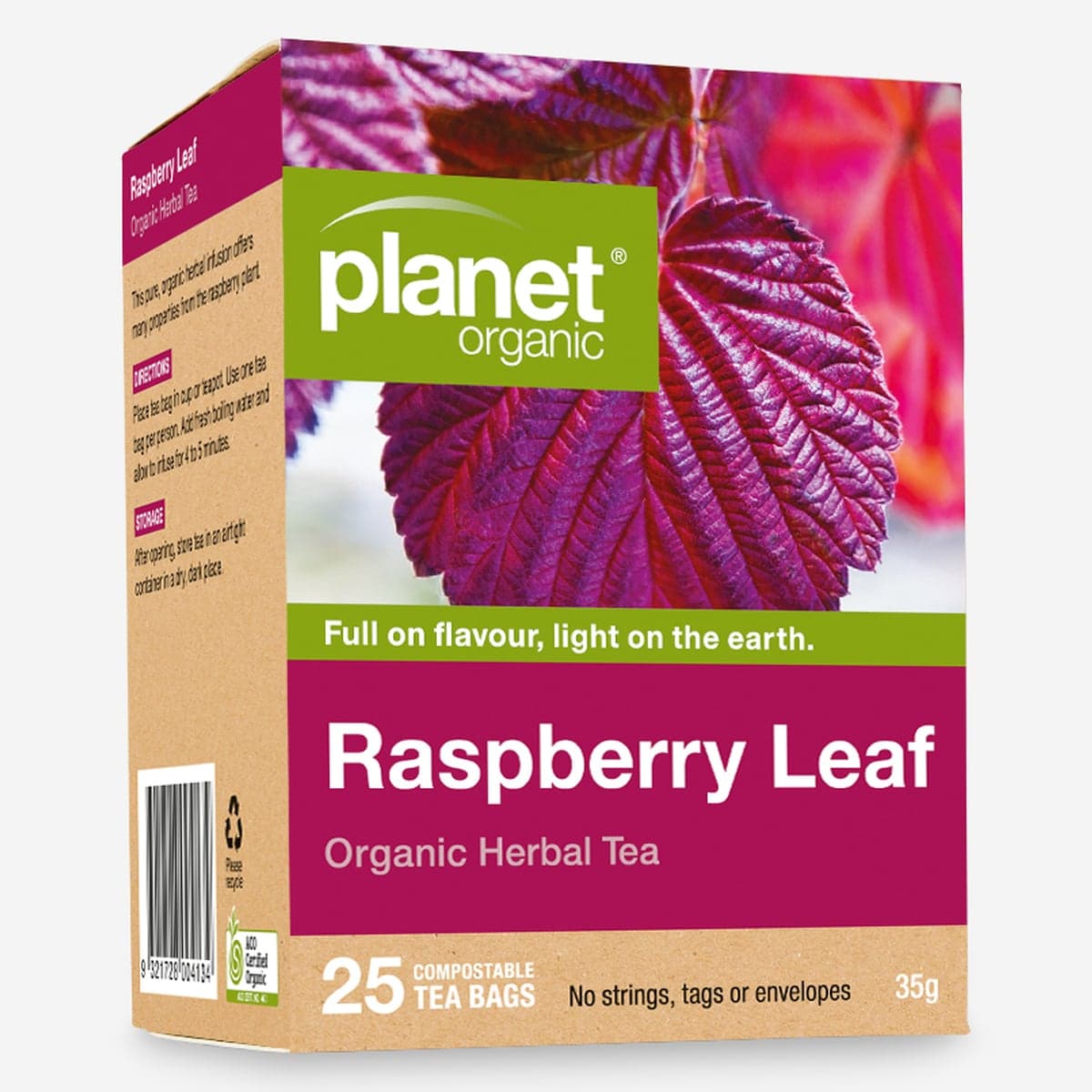 Planet Organic Raspberry Leaf Tea 25 Tea Bags