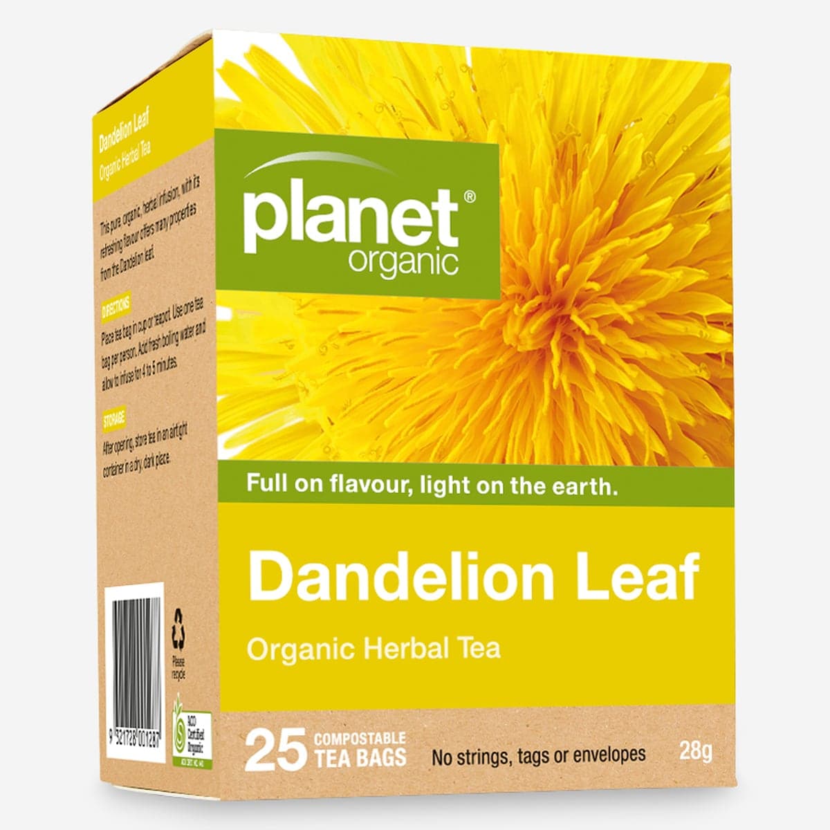 Planet Organic Dandelion Tea Bags 25 Pack