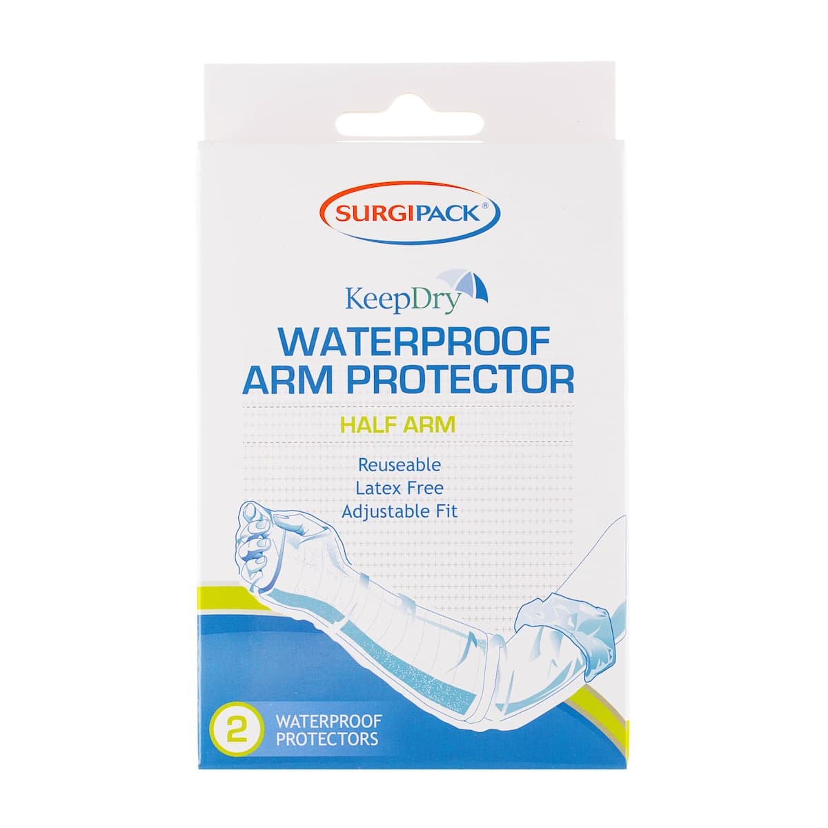 Surgipack Keep Dry Waterproof Protector Half Arm 2 Pack