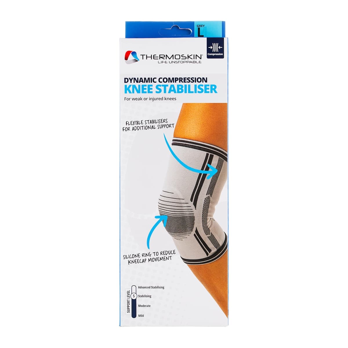 Thermoskin Dynamic Compression Knee Stabiliser L
