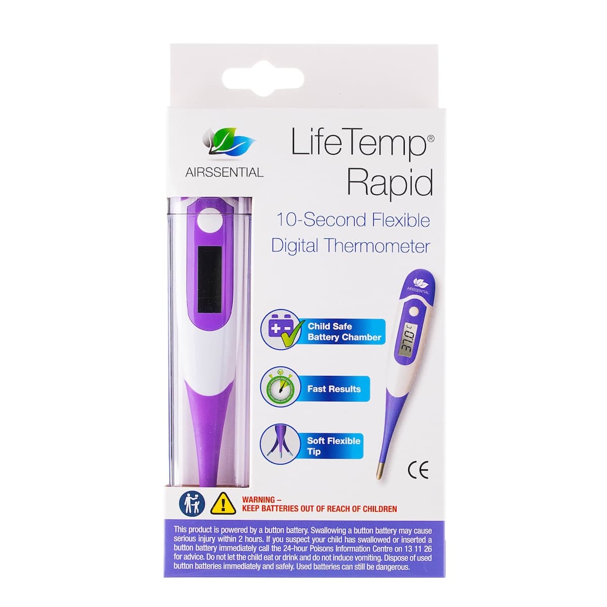 Airssential LifeTemp Rapid 10 Second Digital Thermometer