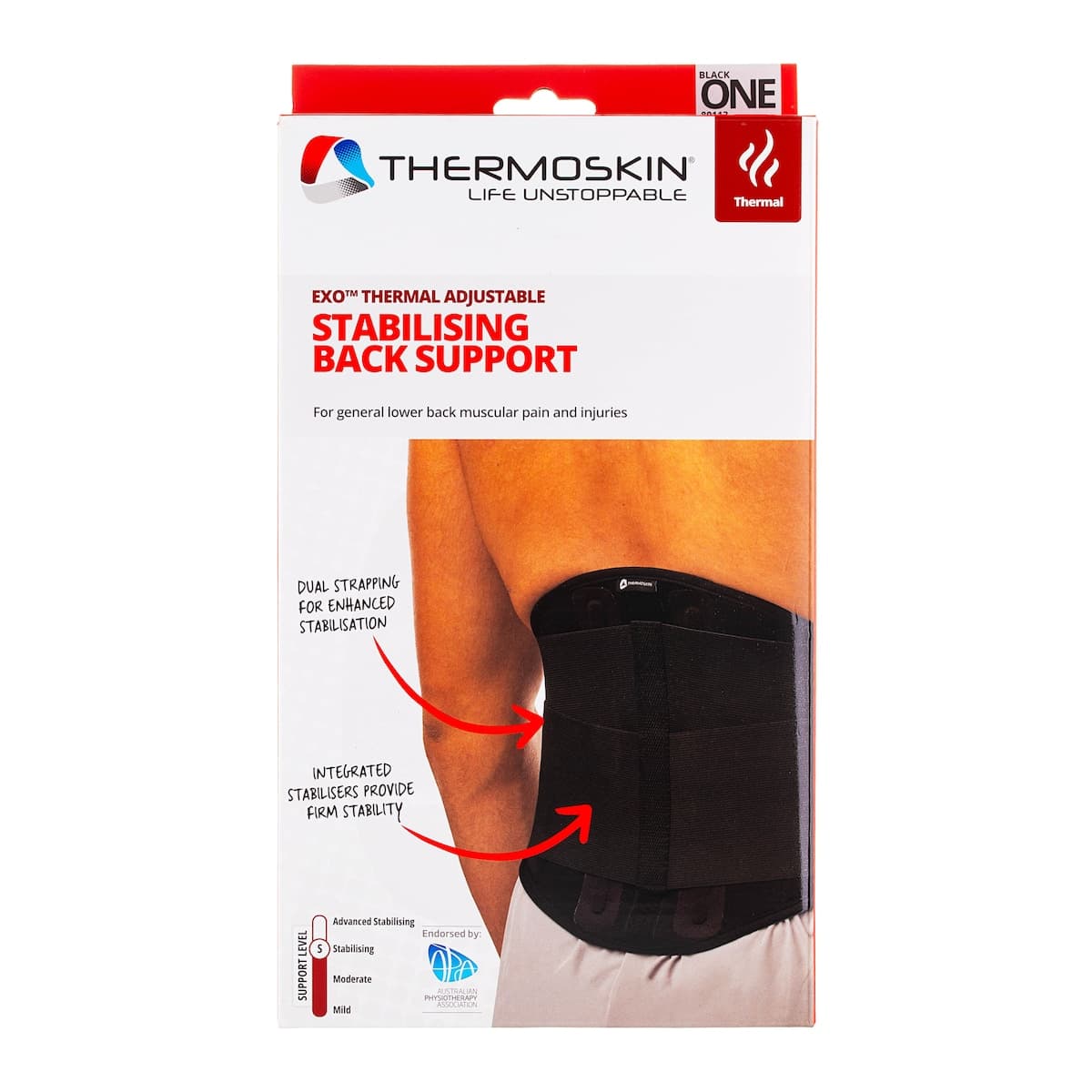 Thermoskin Exo Adjustable Stabilising Back Support One Size