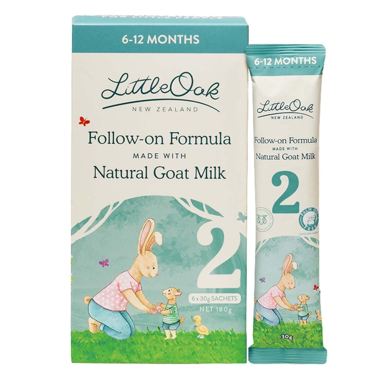 LittleOak Goat's Milk Follow-on Formula With Olive Oil Stage 2 - 6 x 30g Sachets