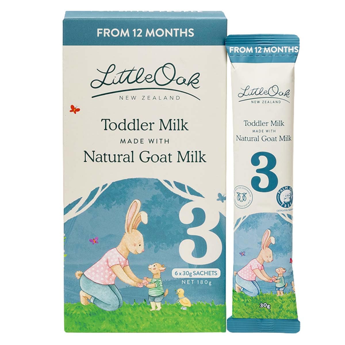 LittleOak Goat's Milk Toddler Formula With Olive Oil Stage 3 - 6 x 30g Sachets
