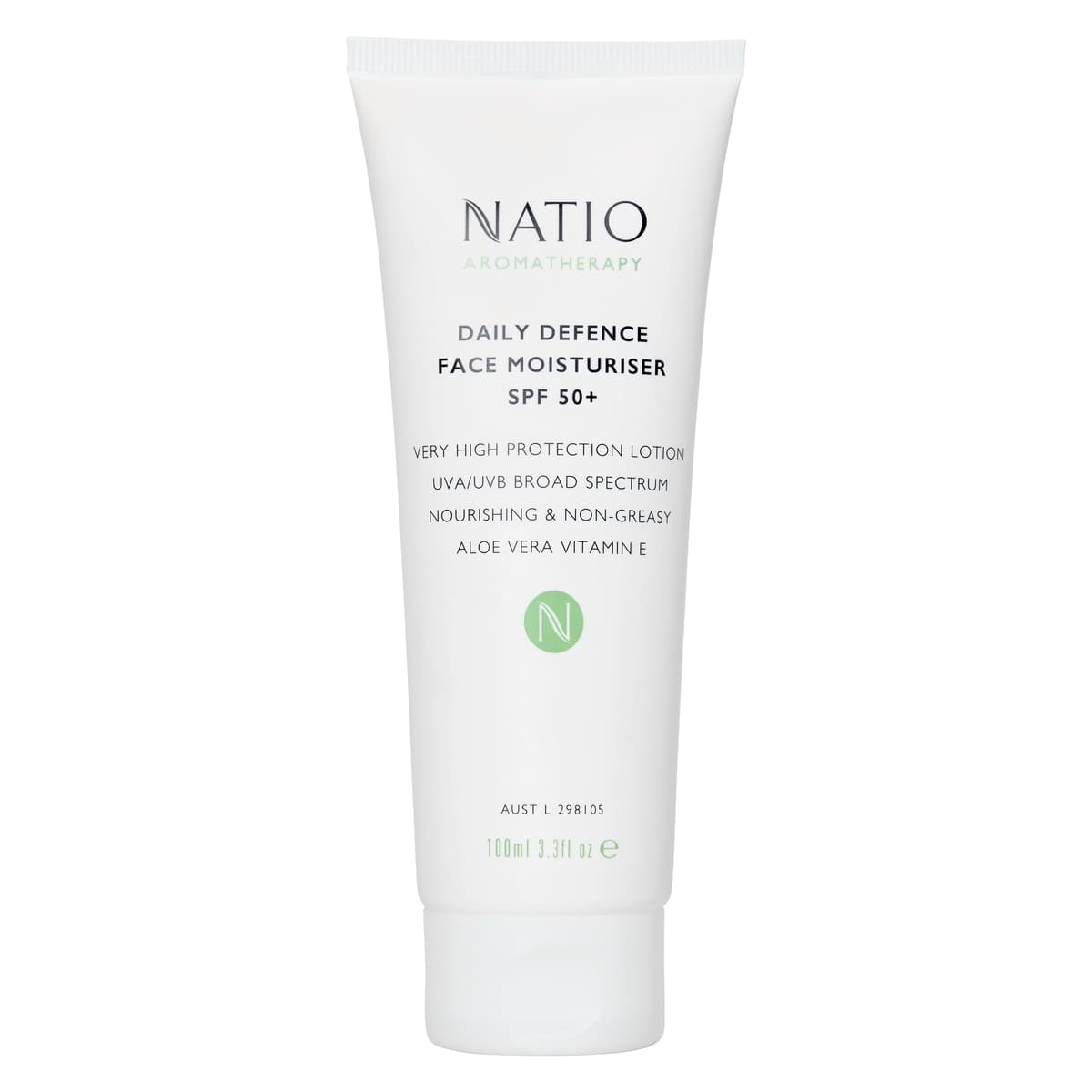Natio Daily Defence Face Moisturiser SPF50+ 100ml