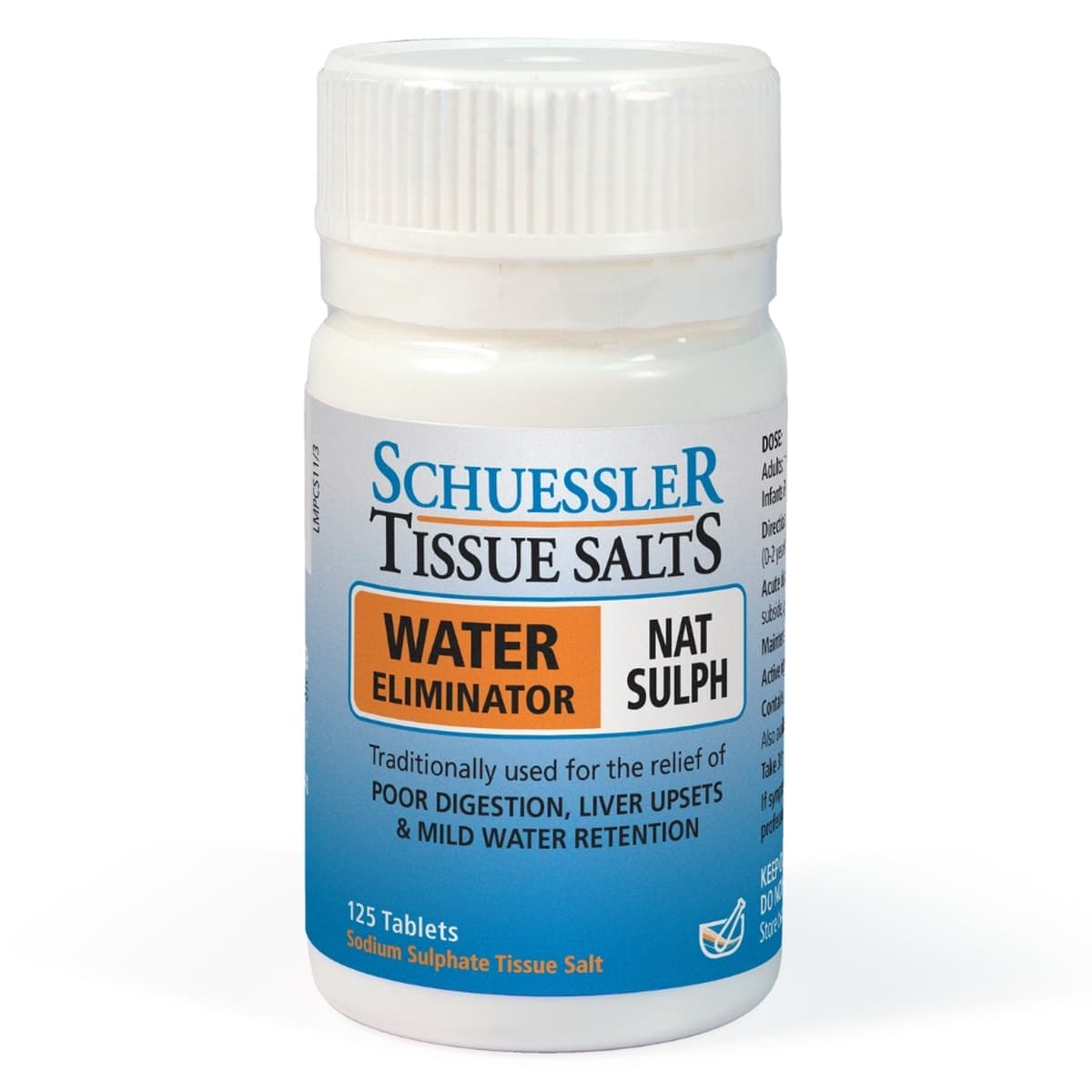Schuessler Tissue Salts Nat Sulph Water Eliminator 125 Tablets