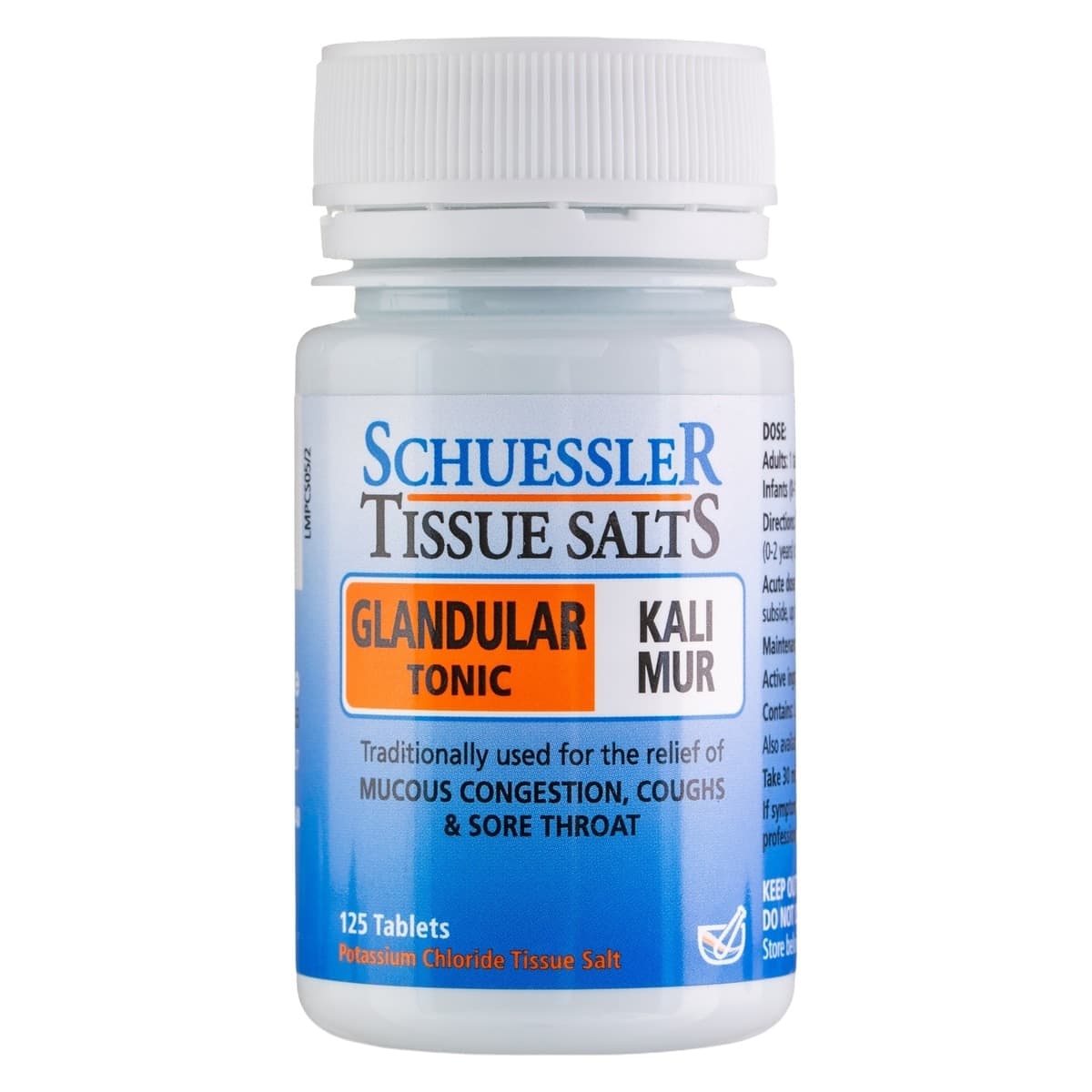 Schuessler Tissue Salts Kali Mur Glandular Tonic 125 Tablets