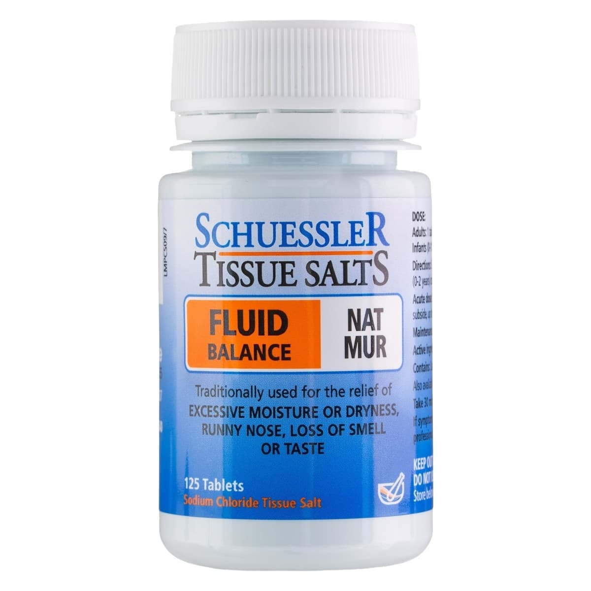 Schuessler Tissue Salts Nat Mur Fluid Balance 125 Tablets