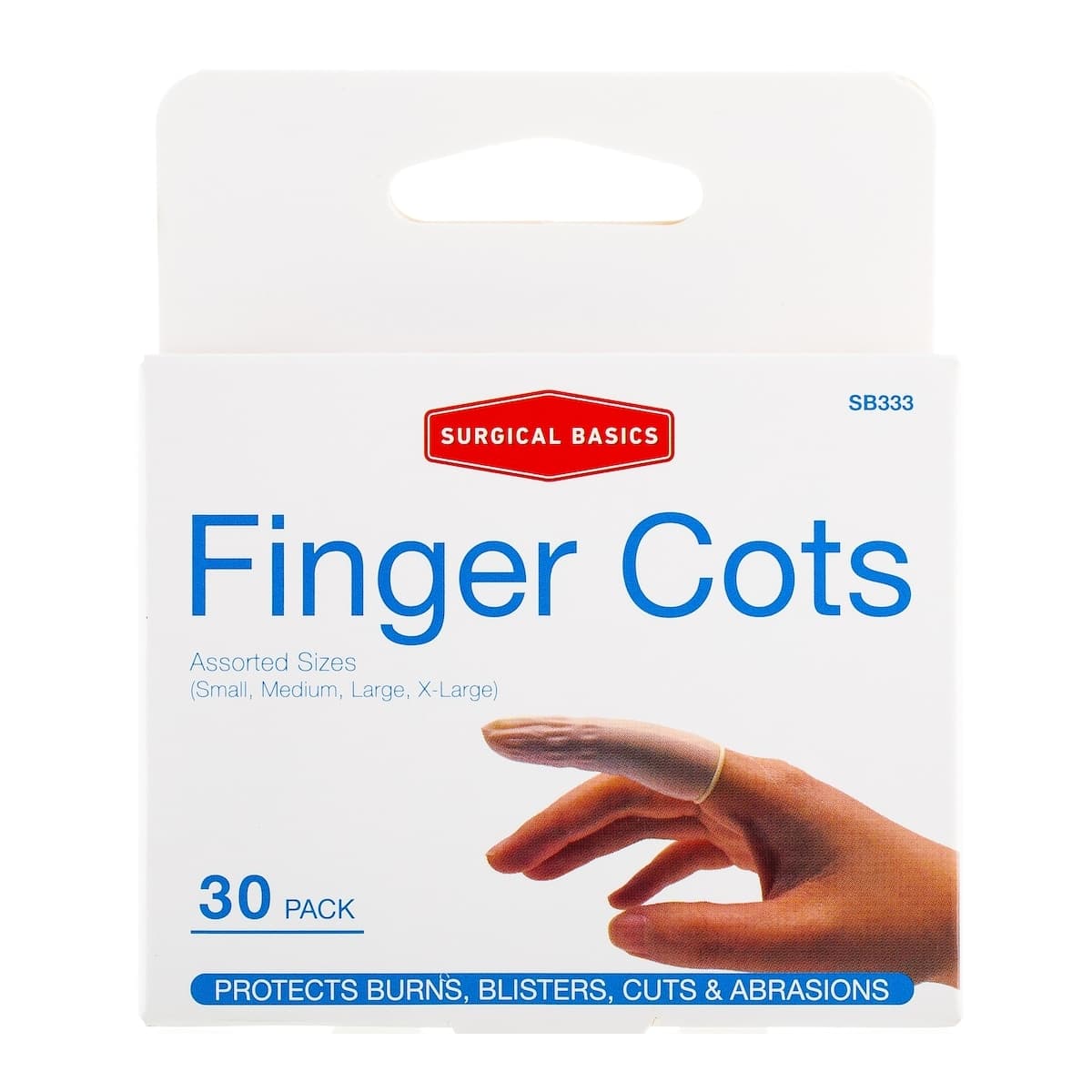 Surgical Basics Finger Cots Assorted Sizes 30 Pack