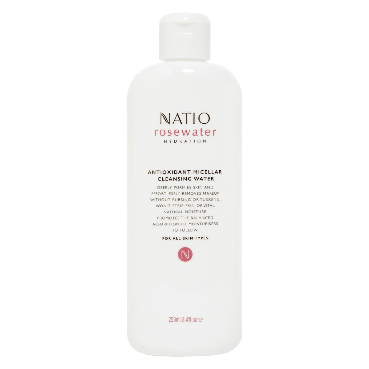 Natio Rosewater Micellar Cleansing Water 250ml