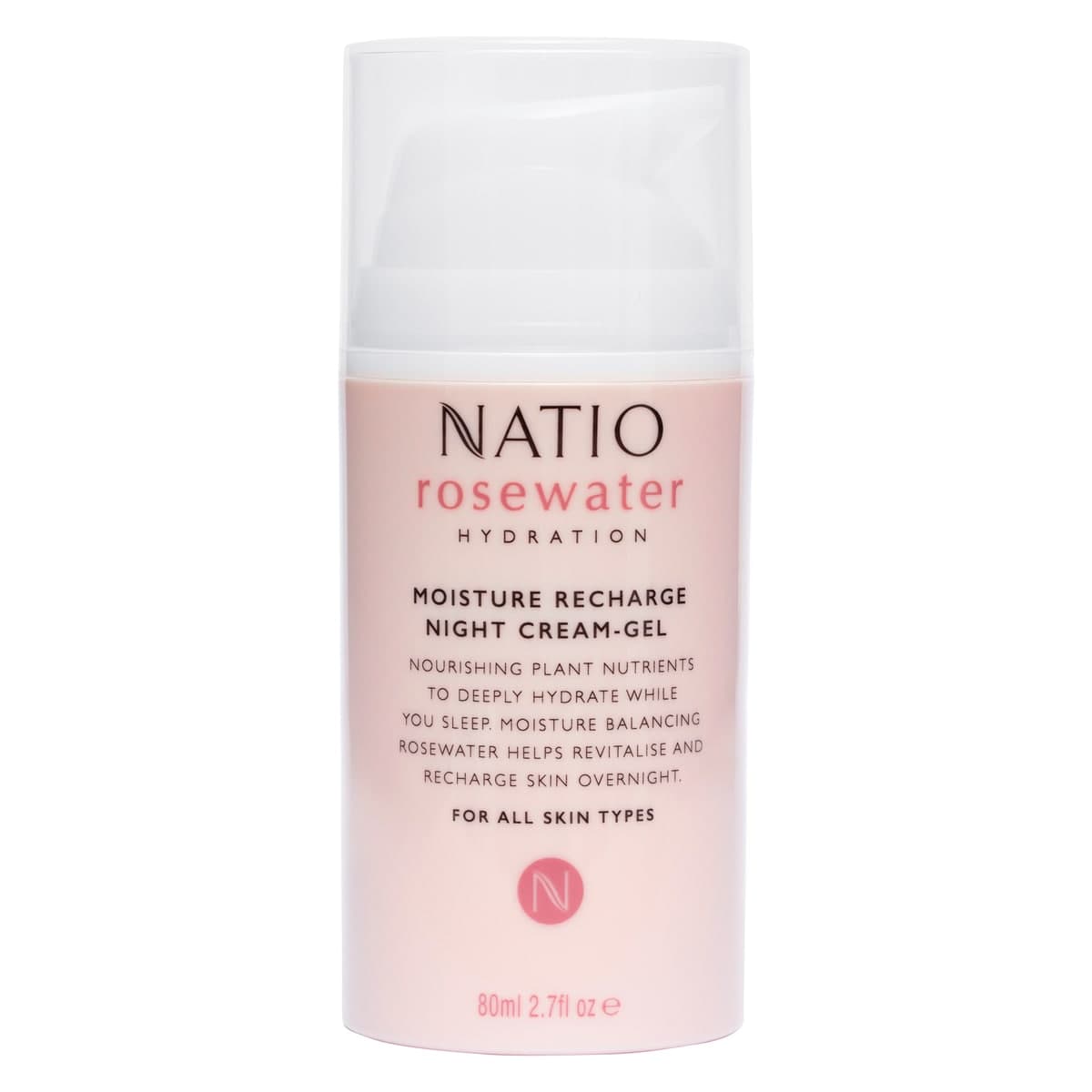 Natio Rosewater Night Cream-Gel 80ml