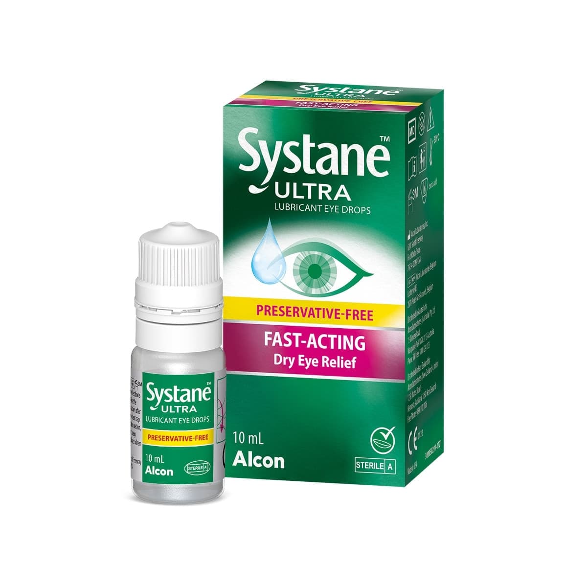 Systane Ultra Lubricant Eye Drops Fast Acting Preservative Free 10ml
