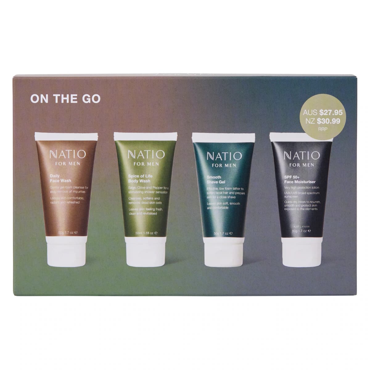 Natio for Men On the Go Travel Set