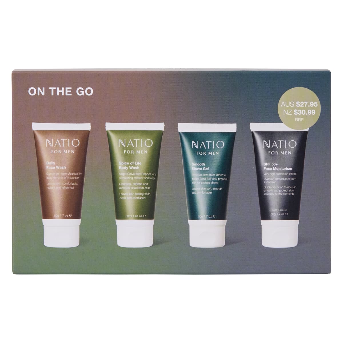 Natio for Men On the Go Travel Set
