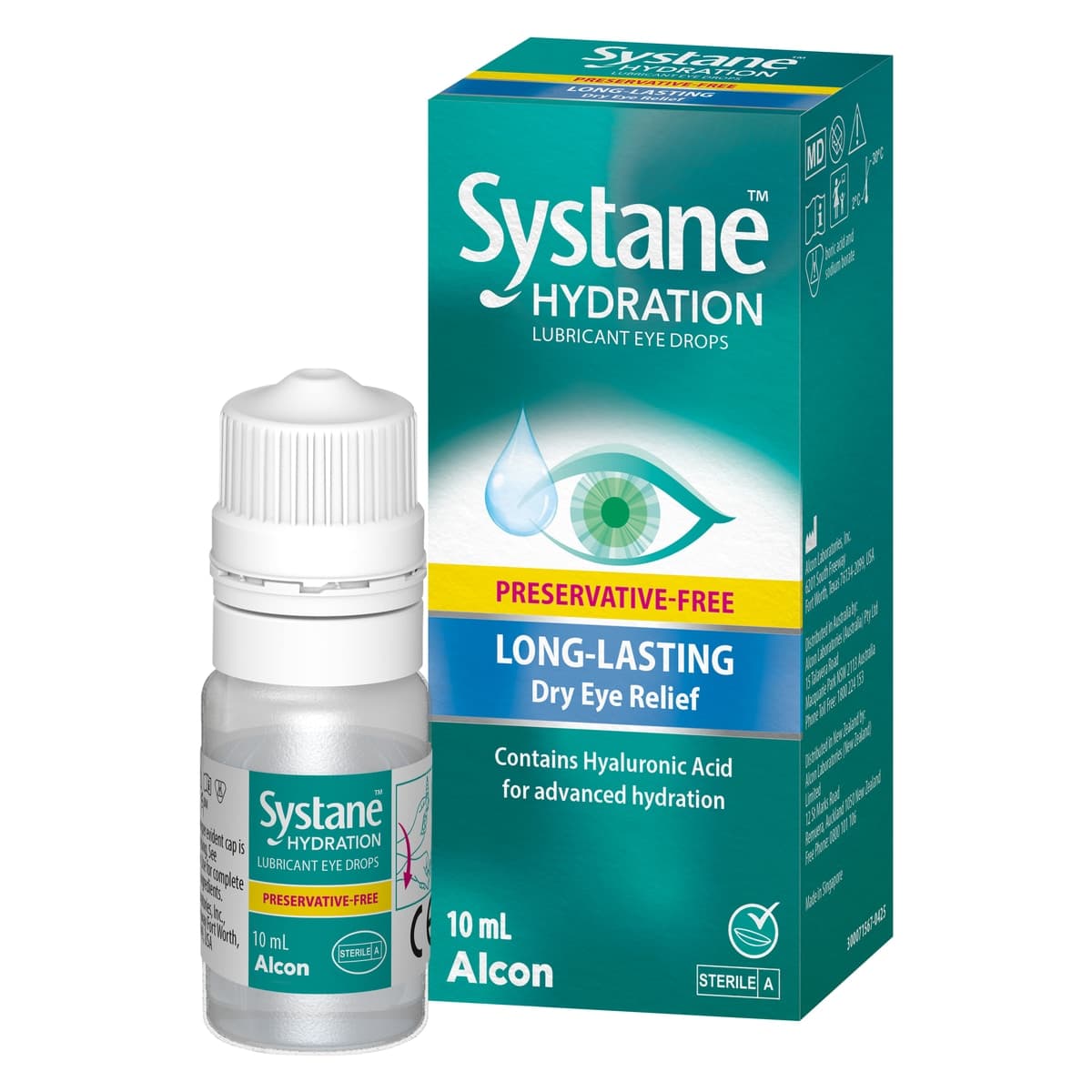 Systane Hydration Lubricant Eye Drops Preservative Free 10ml
