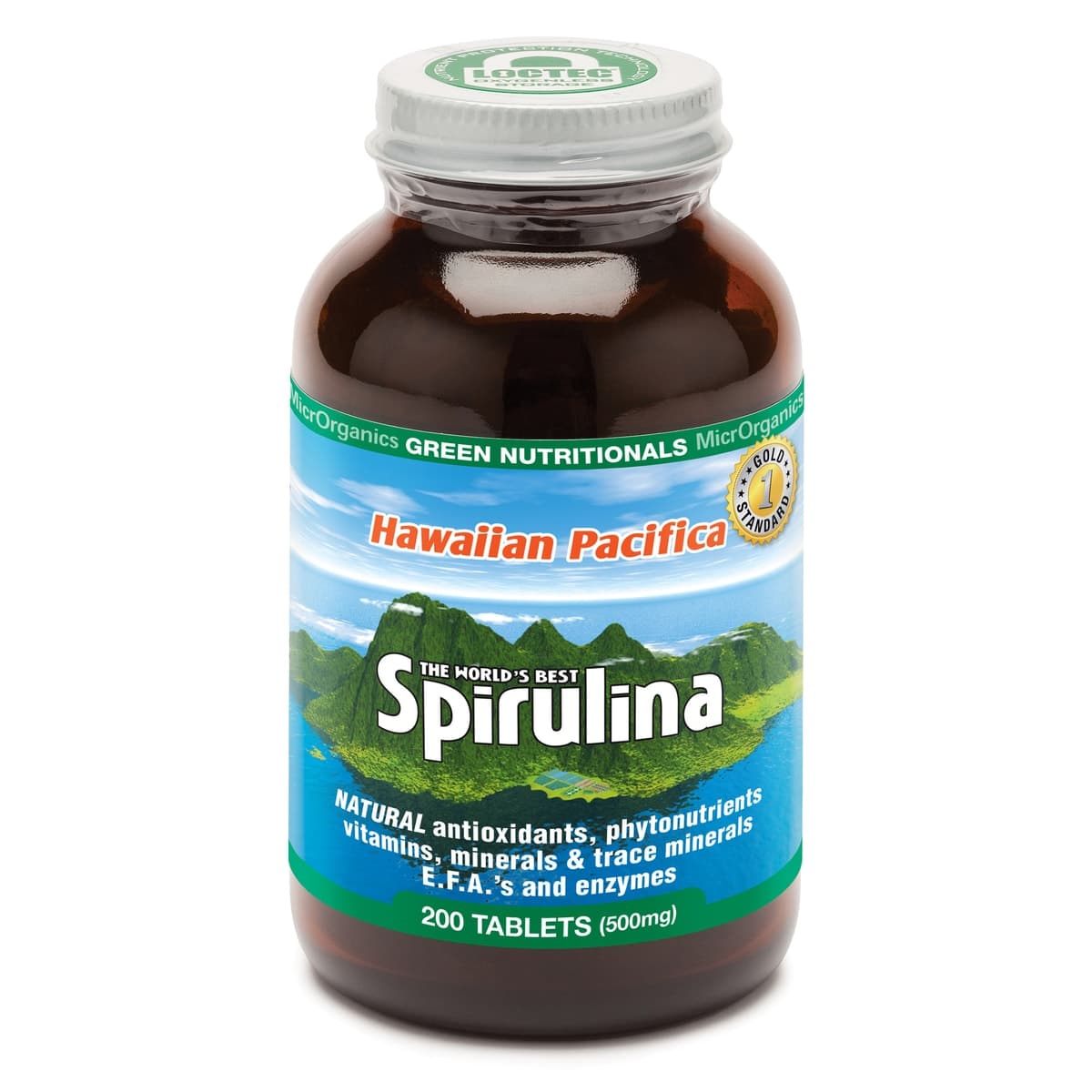 Green Nutritionals Hawaiian Pacifica Spirulina 200 Tablets