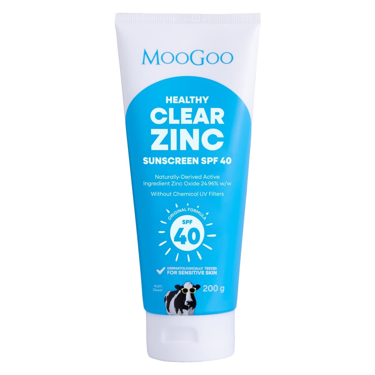 MooGoo Clear Zinc Sunscreen SPF40 200g
