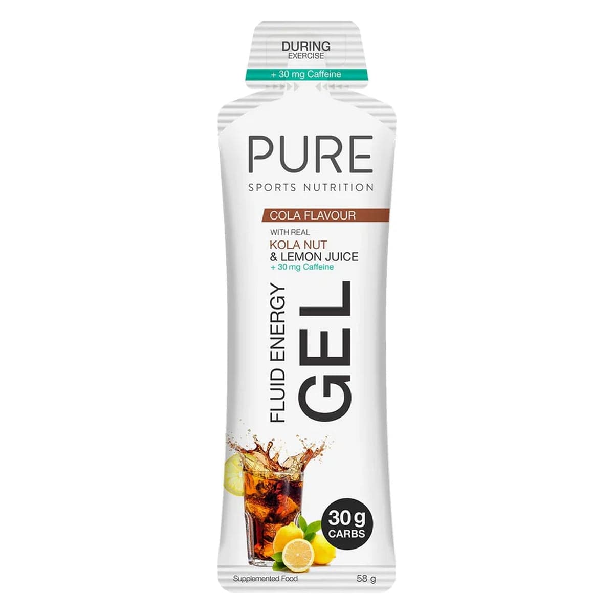 Pure Sports Nutrition Fluid Energy Gel Cola Caffine 18 x 50g