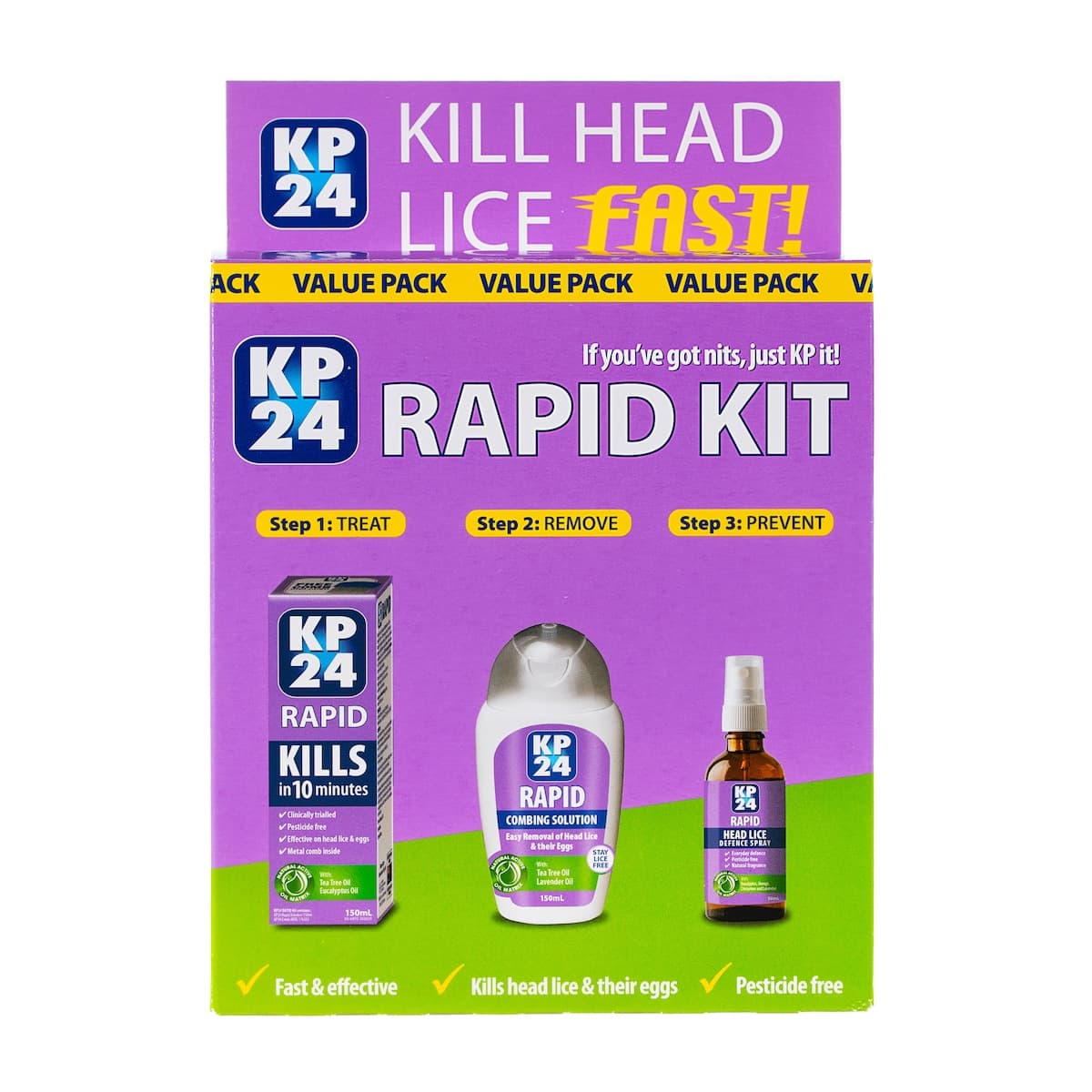 KP24 Rapid Head Lice Treatment Kit