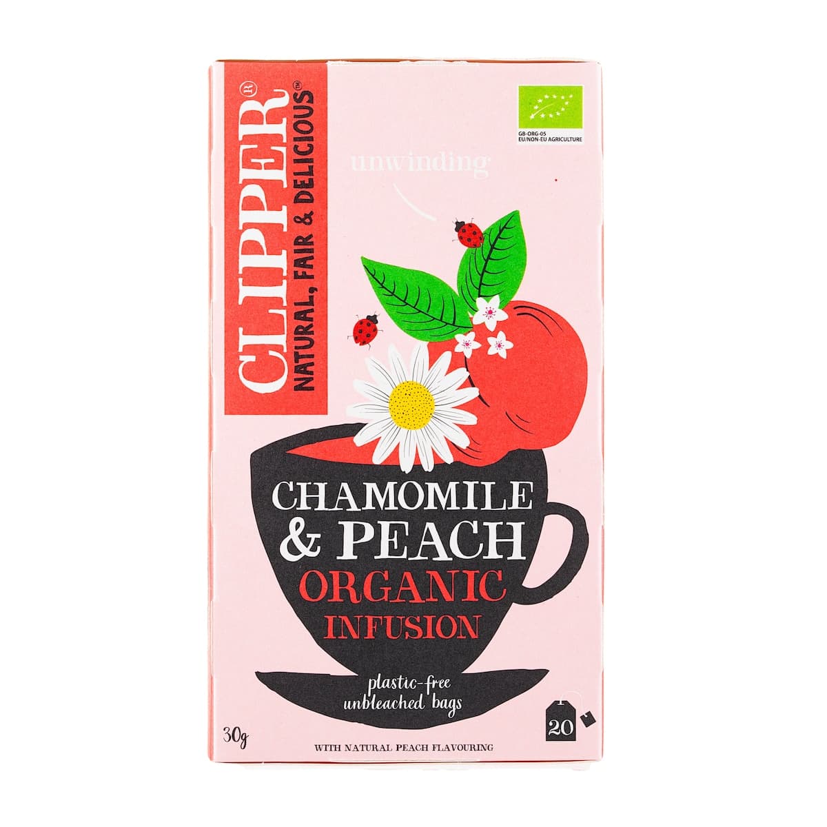 Clipper Chamomile Infusion With a Twist Of Peach 20 Tea Bags