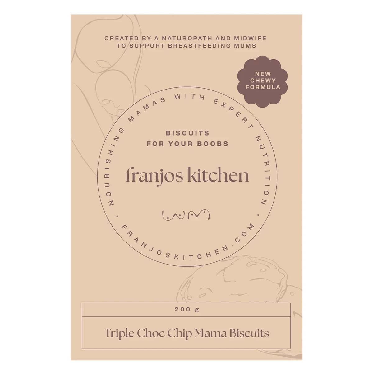 Franjo's Kitchen Mama Biscuits Triple Choc 200g