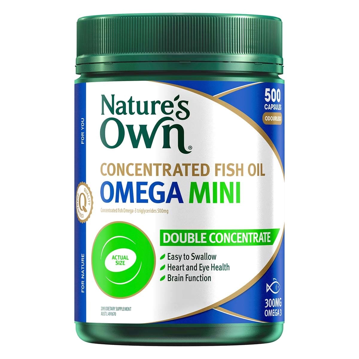 Nature's Own Mini Concentrated Fish Oil Omega 500 Capsules