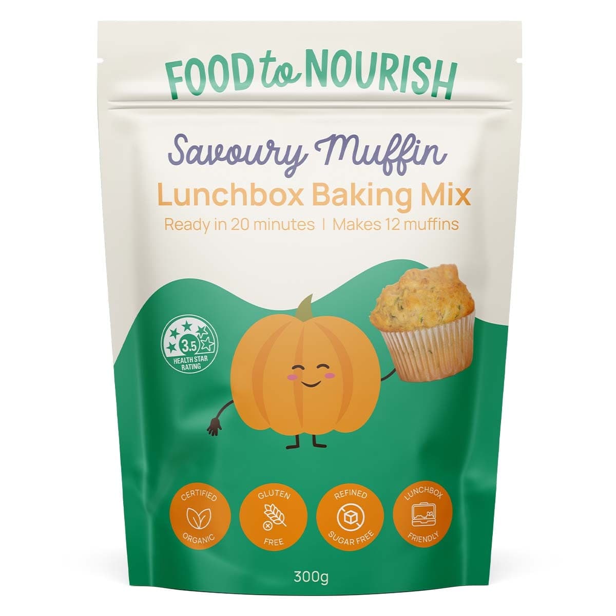Food To Nourish Lunchbox Baking Mix Savoury Muffin 300g