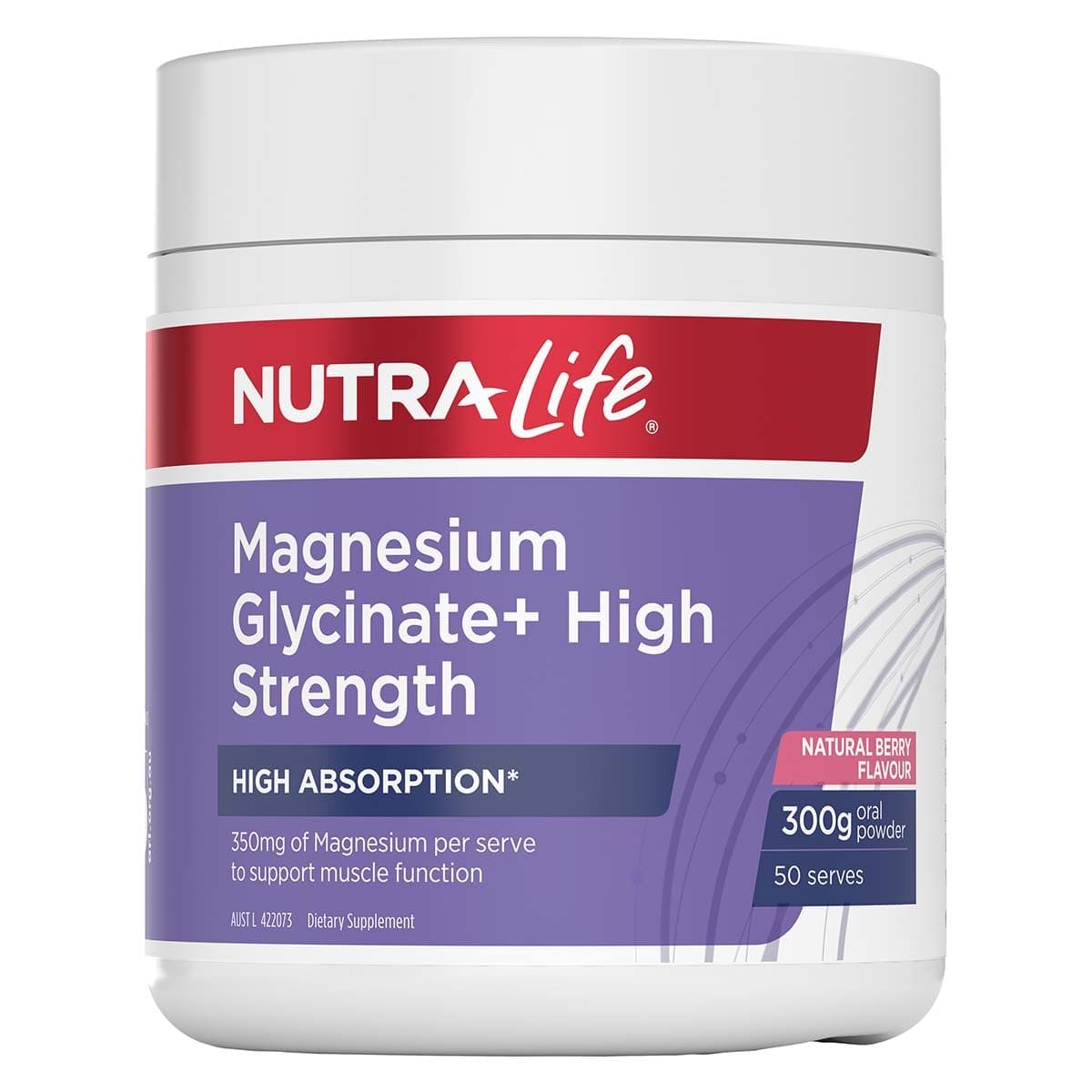 Nutra-Life Magnesium Glycinate Powder Berry 300g