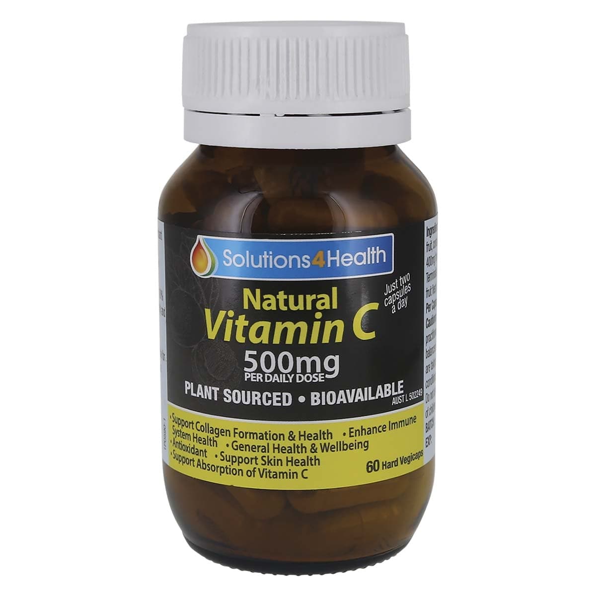 Solutions 4 Health Natural Vitamin C 60 Capsules