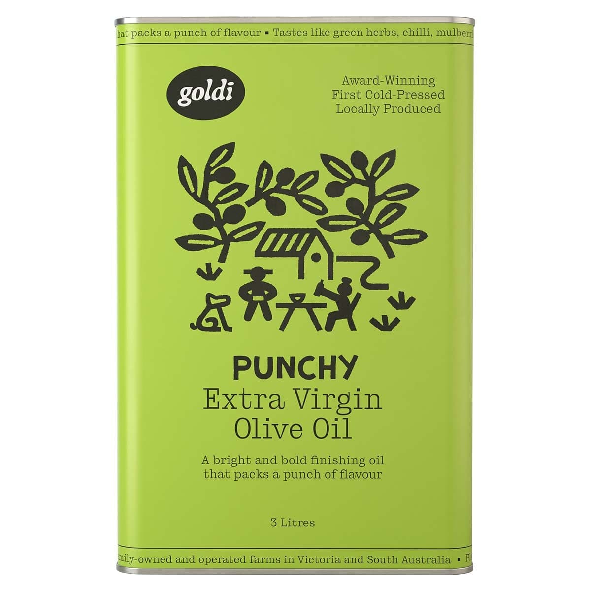 Goldi Punchy Extra Virgin Olive Oil Tin 3000ml