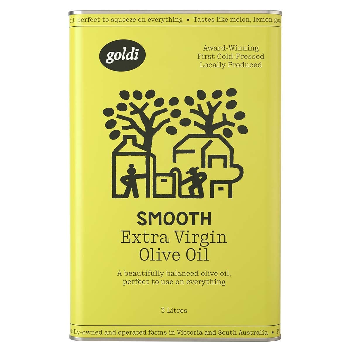 Goldi Smooth Extra Virgin Olive Oil Tin 3000ml