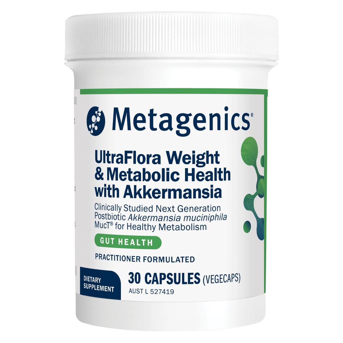 Metagenics UltraFlora Weight & Metabolic Health with Akkermansia 30 Capsules